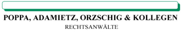 Rechtsanwälte Poppa, Adamietz, Orzschig & Kollegen